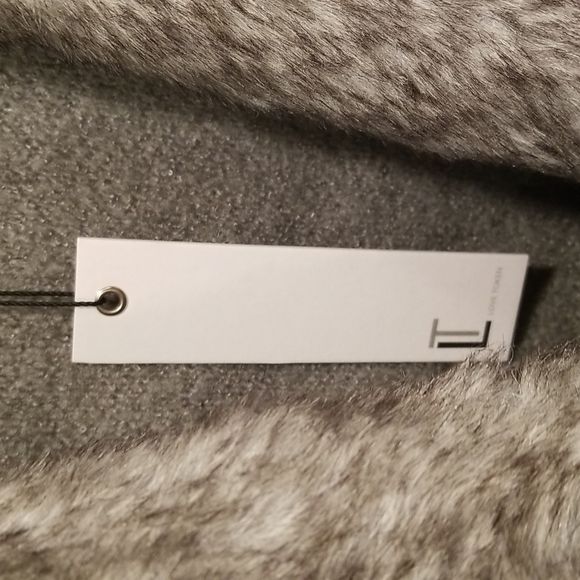 💕LOVE TOKEN💕 Faux Fur Trim Knit Jacket ~ Gray Small S NWT - Picture 10 of 10